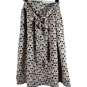 Porridge Sunglasses and Red Lipstick Flowy W/Pockets Skirt SZ Large